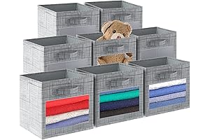 SUOCO Clear Cube Storage Bins: Declutter in Style