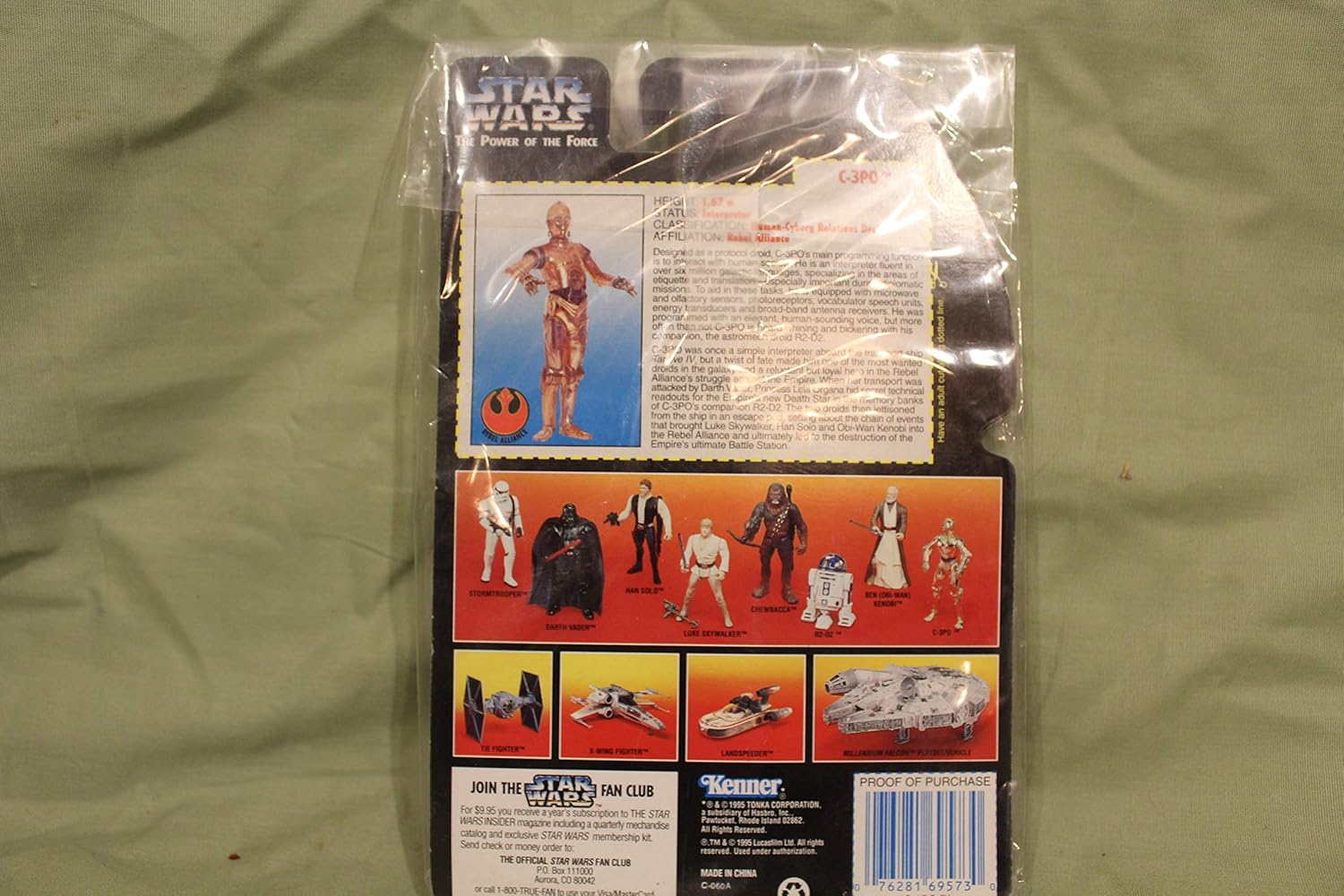 Star Wars Power of the Force Red Card 3 3/4" C-3PO Action Figure.