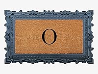 Vista 22 de A1HC - Felpudo con monograma de goma natural y fibra de coco de 24 x 36 pulgadas para puerta delantera, antidesprendimiento, duradero, para entrada