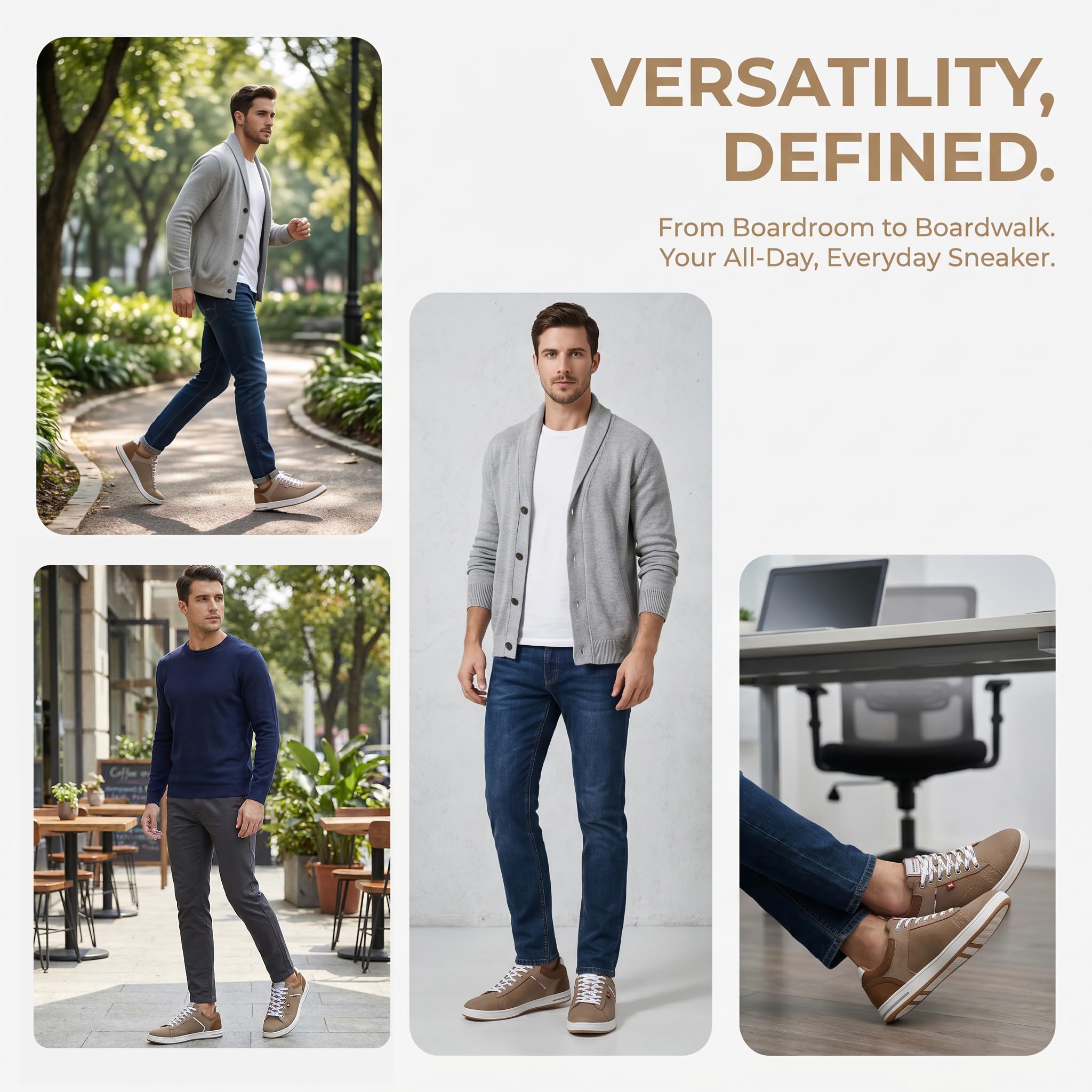 ARRIGO BELLO Chaussure Homme Baskets Sneakers Casual Sport Running Espadrilles Athlétique Courtes Fitness Tennis 41-46
