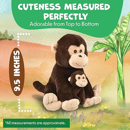 Miniatura 4 de Animales de peluche para mamá y bebé para niños y niñas, decoraciones de safari para baby shower, decoración de guardería, animales del zoológico