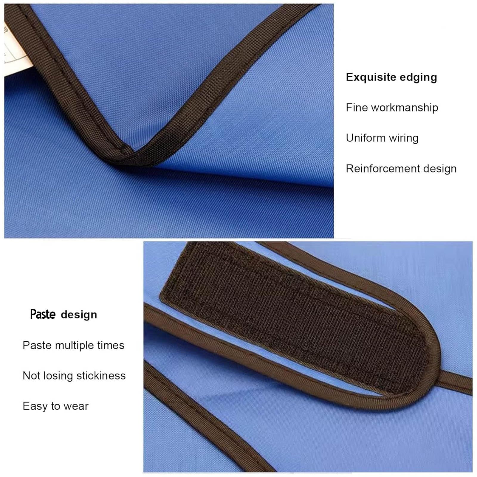 Delantal de plomo con protección equivalente a plomo de 0,35/0,5 mm, escudo de rayos X para uso dental y médico, diseño ligero para entornos sanitarios