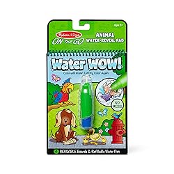 Melissa & Doug On the Go Water Wow! Reusable Water-Reveal Activity Pad - Animals - FSC Certified
