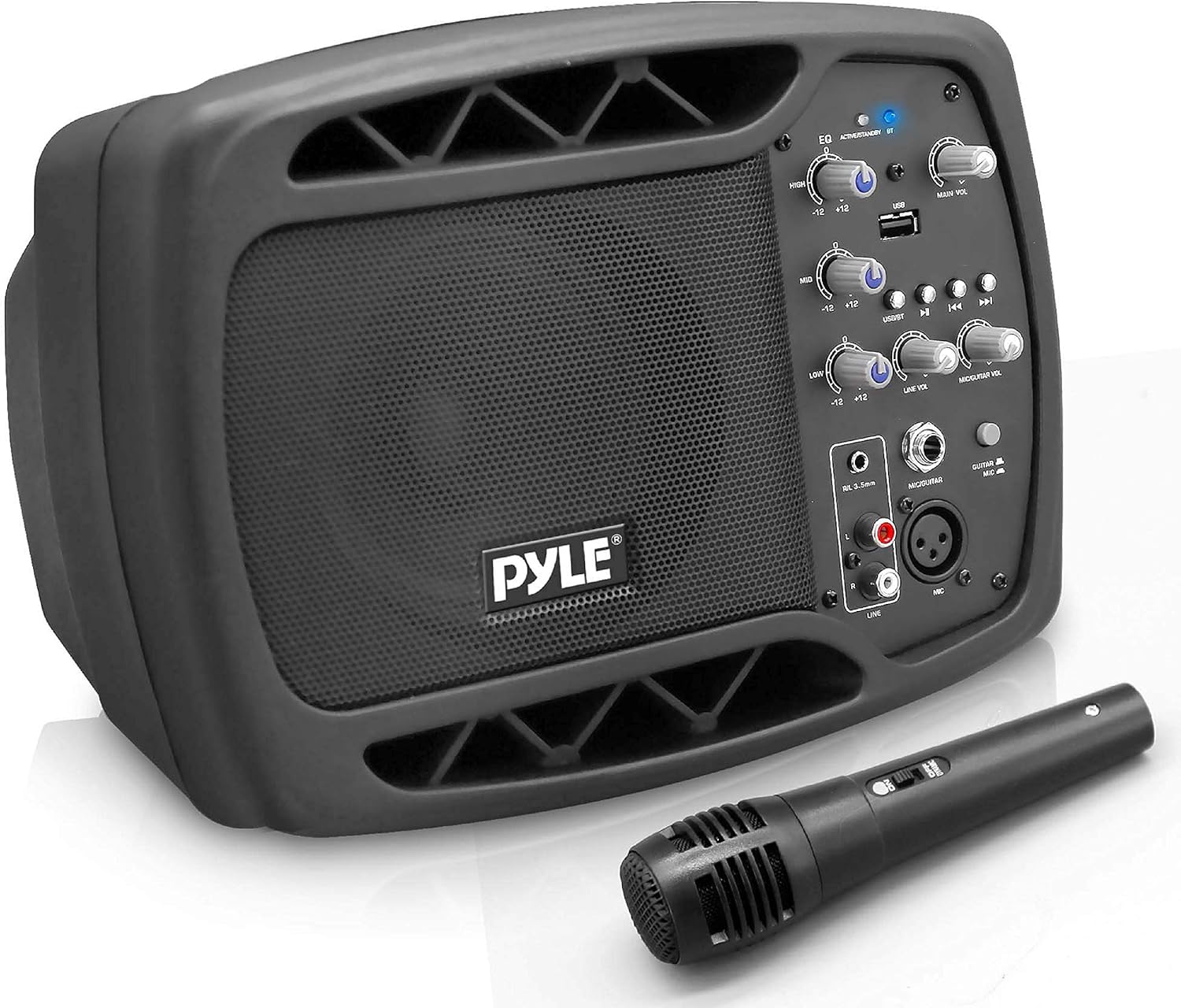 Pyle Portable Bluetooth PA Speaker System 2Way Full Range Stereo Sound, 120V/200W