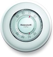 Honeywell Home CT87K1004 Round Non-Programmable Heat Only Thermostat - Classic White, Precise +/-1°F Control