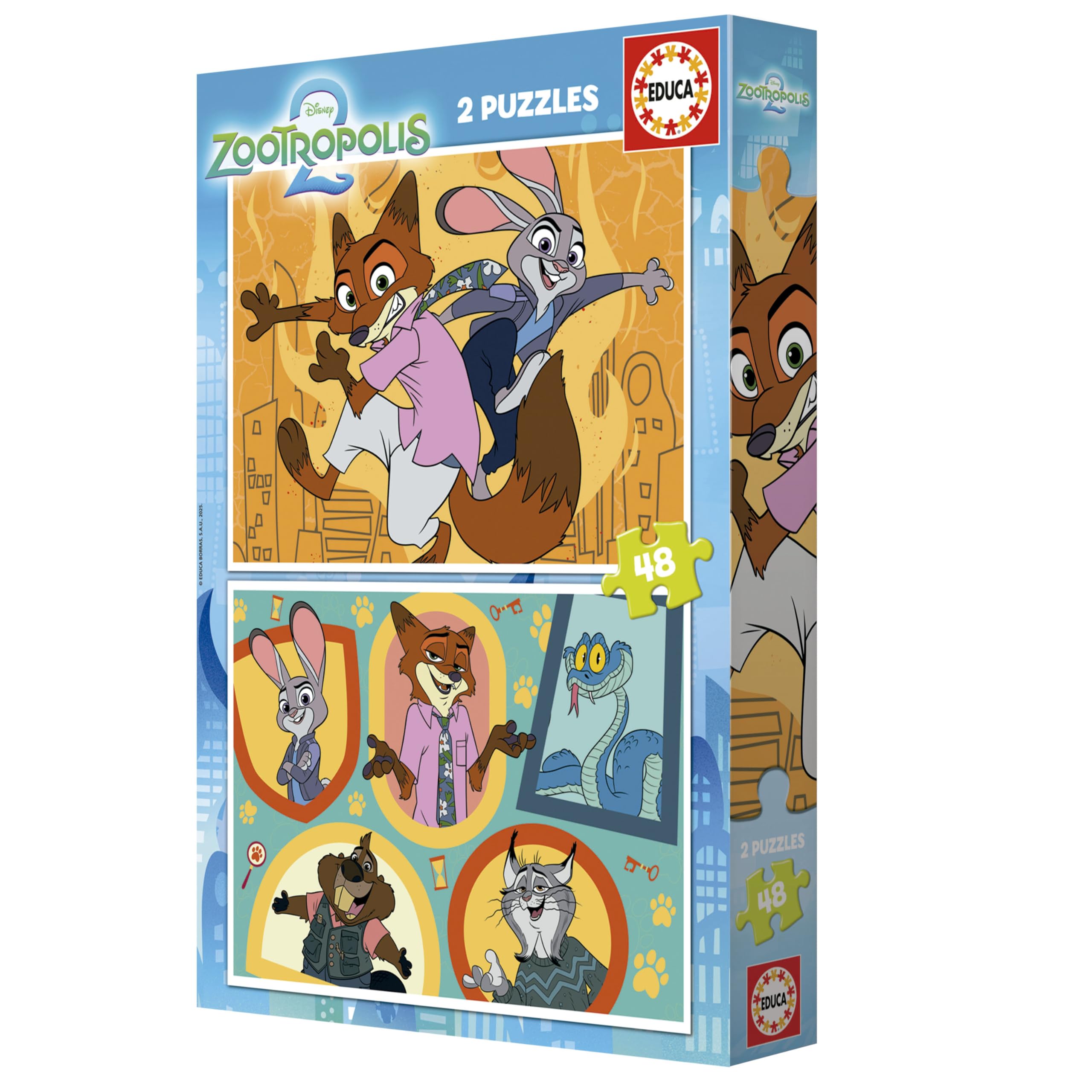 Educa - Zootrópolis 2 | Set de 2 Puzzles Infantiles con 48 Piezas | Recomendados a Partir de 4 5 6 años (20463) - 3
