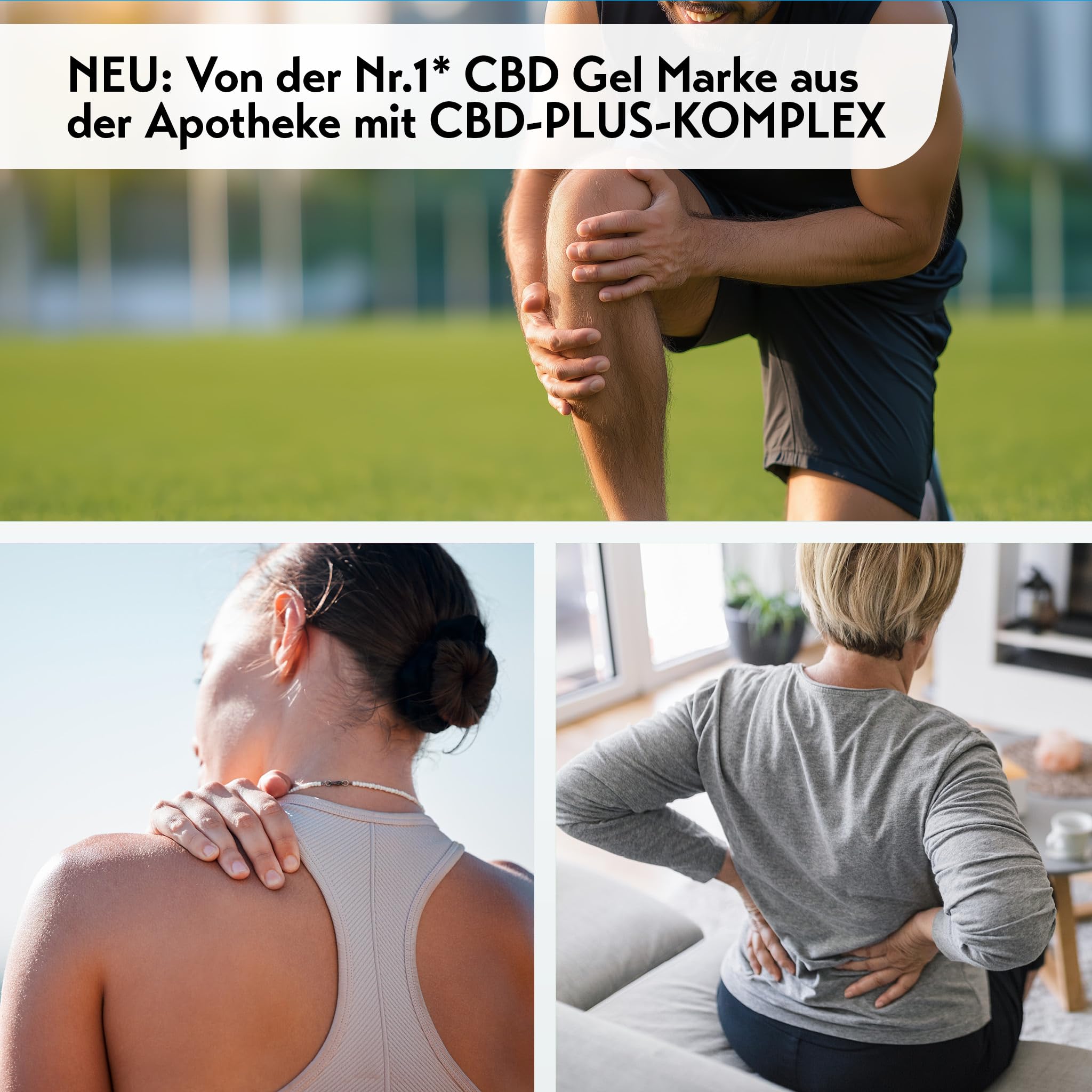 Rubaxx® CBD Gel PLUS [120 ml] - NEUE STARKE Dosierung mit 1080mg CBD - CBD-PLUS-KOMPLEX mit 3-fach-Aktiv-Prinzip - zur Massage von Muskel- und Gelenkregionen wie Beine, Rücken oder Nacken