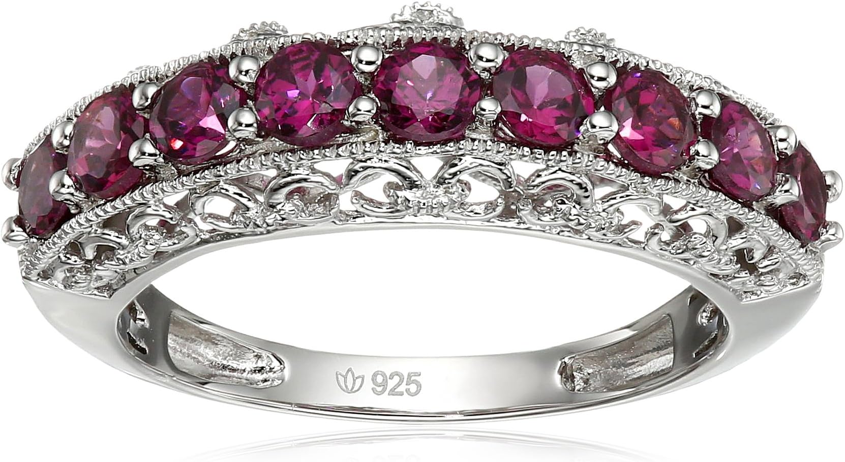 Amazon Collection Sterling Silver Stackable Ring, Size 7