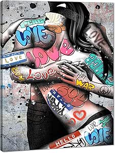 Amazon.com: Yatsen Bridge Sexy Wall Art for Bedroom Graffiti Couples