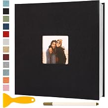 Photo Album Self Adhesive Pages Scrapbook Magnetic Photo Albums for 4x6 5x7 8x10 Pictures Sticky Pages Books for Baby Family Wedding 11x10.6 Black 60 Pages | Photo Albums for 4x6 5x7 8x10 Pictures Sticky Pages Books for Baby Family Wedding