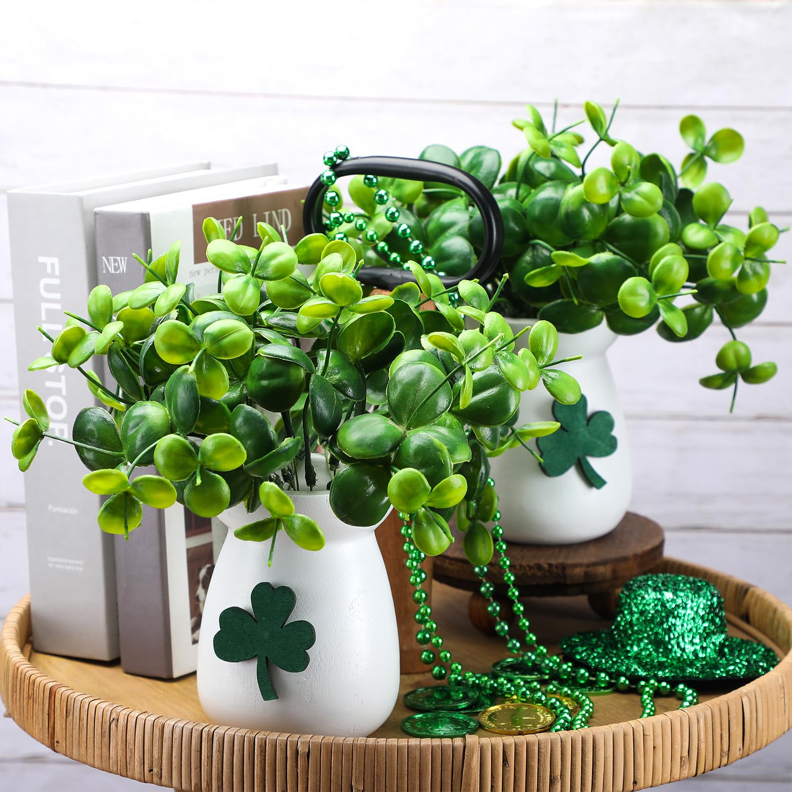 Amazon.com: Maxcheck 2 Pack St. Patricks Day Shamrock Vase Large