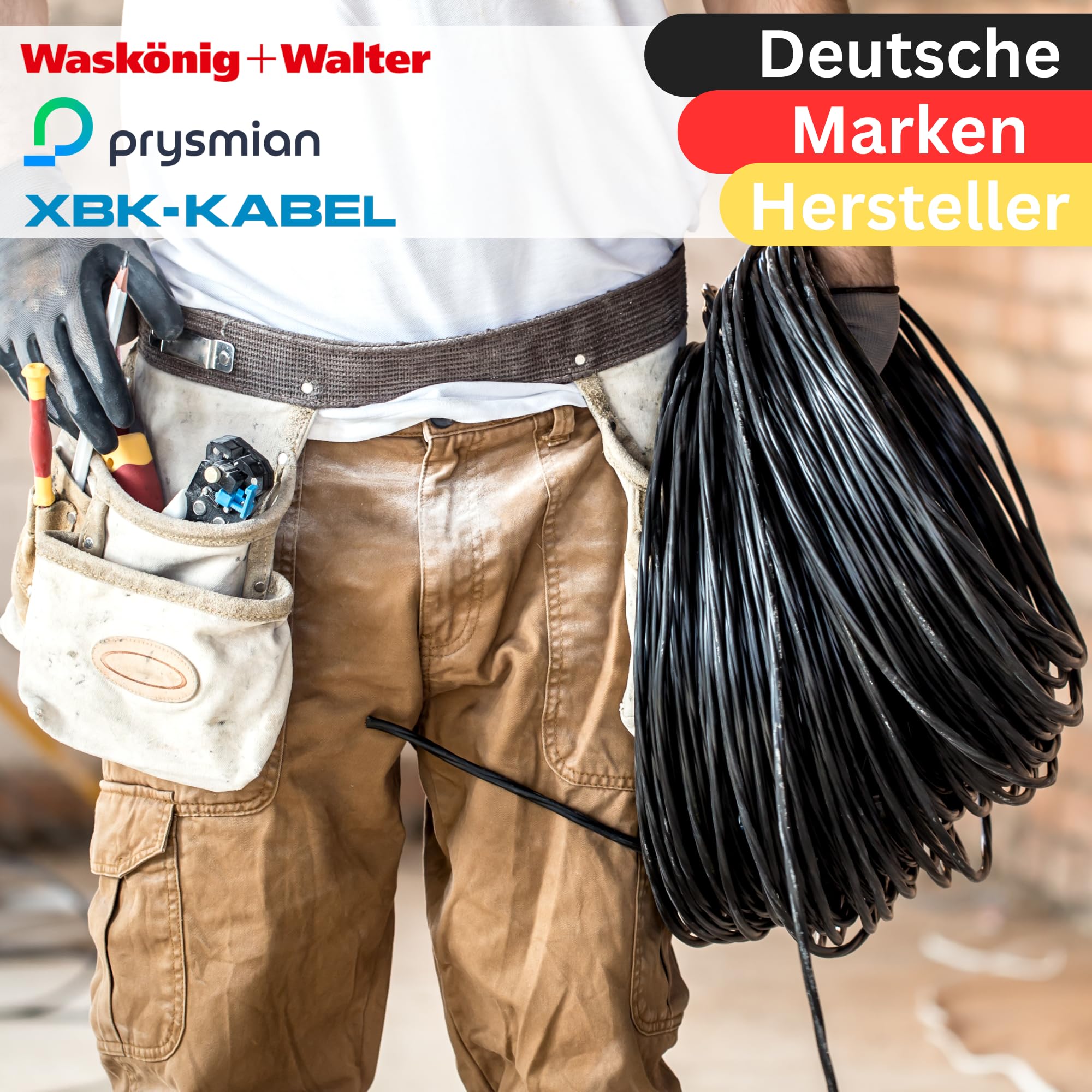 NYY-J 5x4mm² Erdkabel 25m Kupfer Volldraht DIN VDE 0276 Teil 603/627