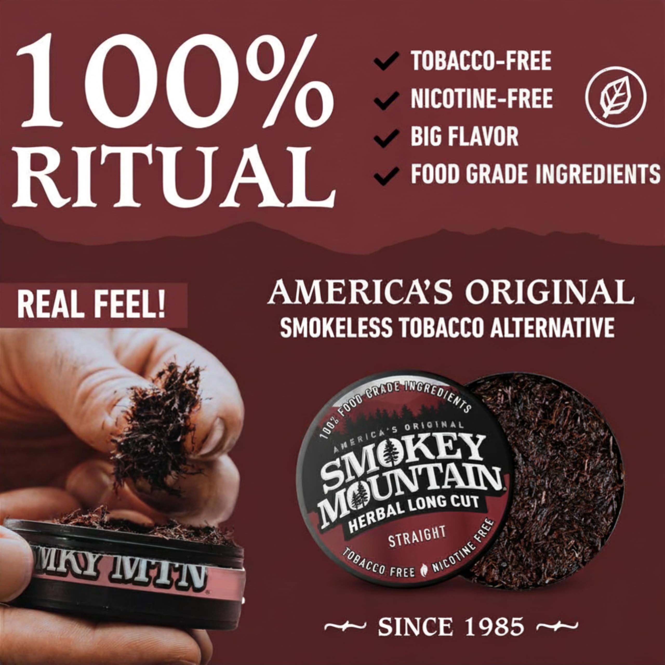 Amazon.com: Smokey Mountain Herbal Long Cut – Straight – 10 Can