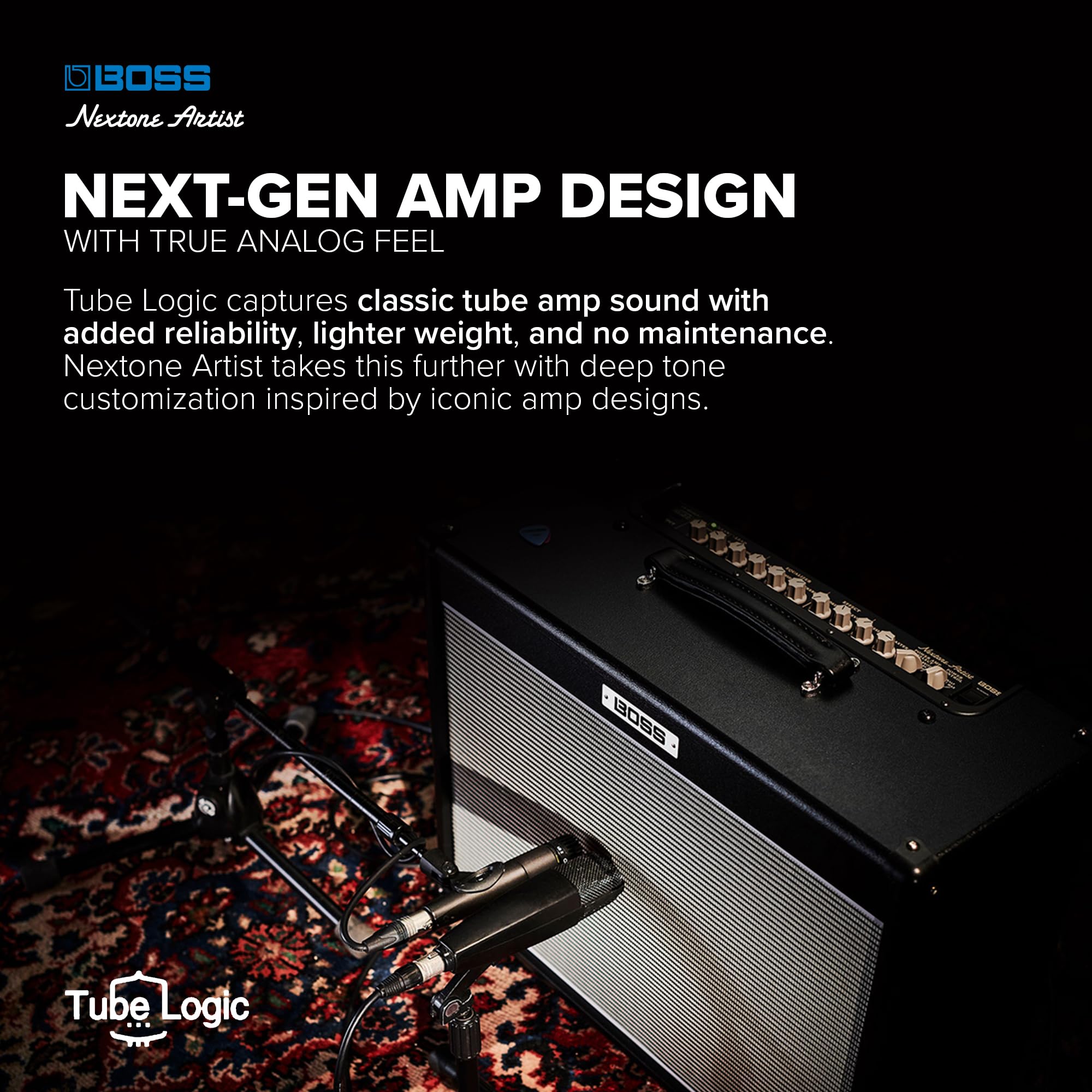 BOSS NEX-ARTIST Amplificatore per Chitarra Nextone Artist, l'Amplificazione per Chitarra di Nuova Generazione, Grazie a Tube Logic