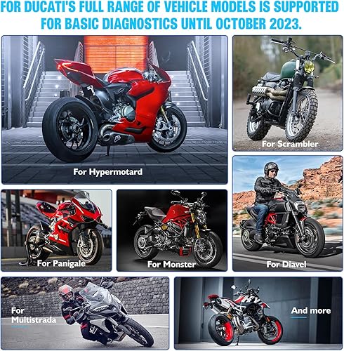 Miniatura 2 de ANCEL MT510 para Ducati motocicleta OBD2 escáner herramienta de diagnóstico con cobertura completa del sistema - restablecimiento del servicio de