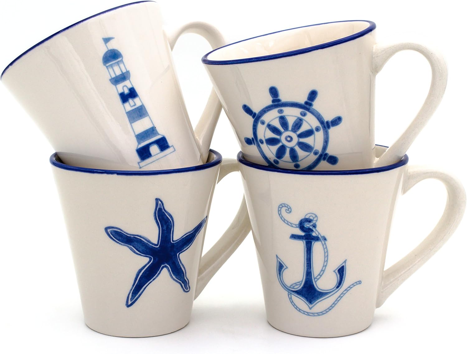 Euro Ceramica Ahoy Collection Nautical Ceramic Coffee/Tea