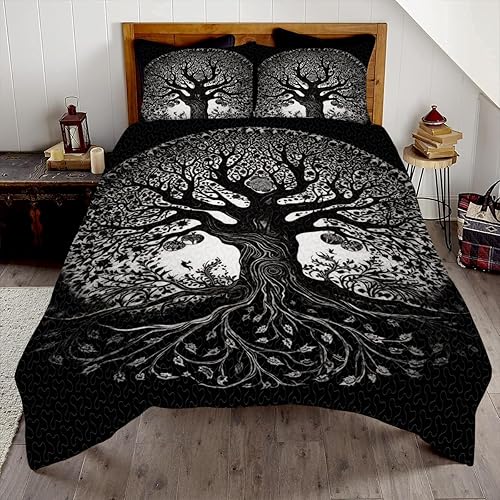 Miniatura 6 de Juego de ropa de cama con estampado de árbol de la vida, diseño de árbol de la vida, diseño de árbol de la vida, edredón de tamaño King