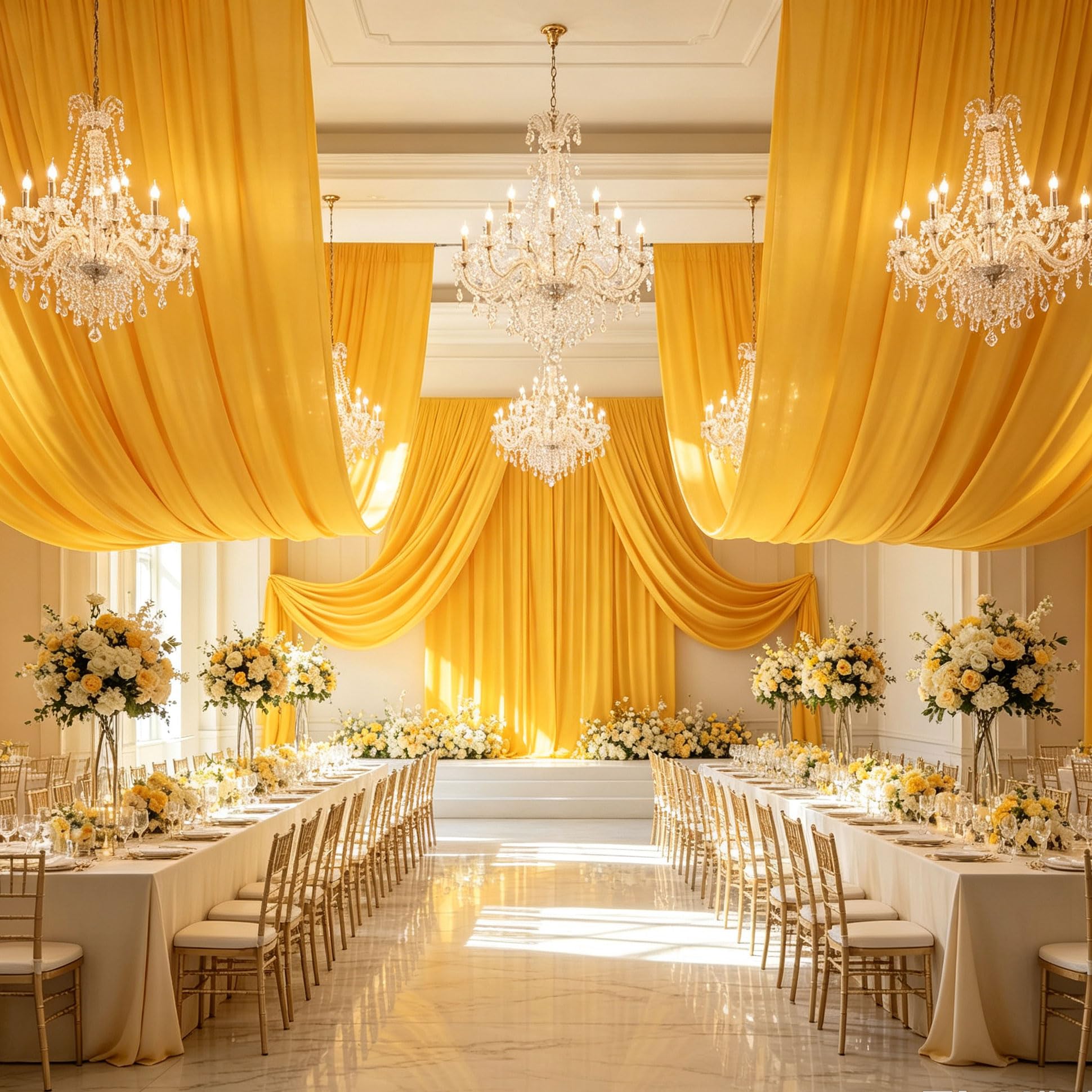 2 Paneles de Paño para Techo 150x600cm para Bodas y Fiestas