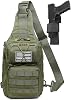 ATBP Tactical Sling Backpack Bag Pack for Men Military One Strap Shoulder Backpack Crossbody Bag With Holster 10 Liters