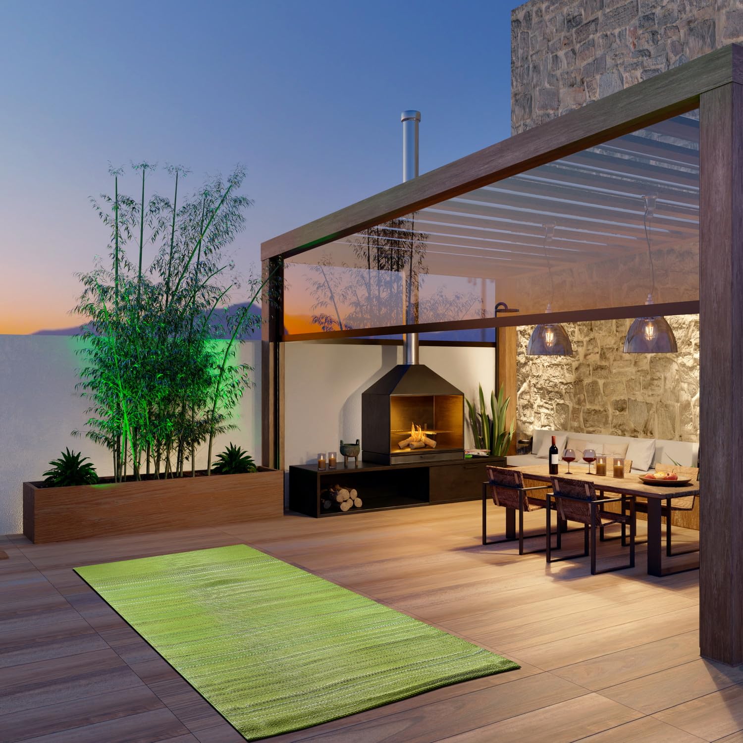 Marrakesch Ayanna dywan outdoorowy, 160 x 230 cm, odporny na warunki atmosferyczne, nowoczesny, na taras, balkon lub do ogrodu