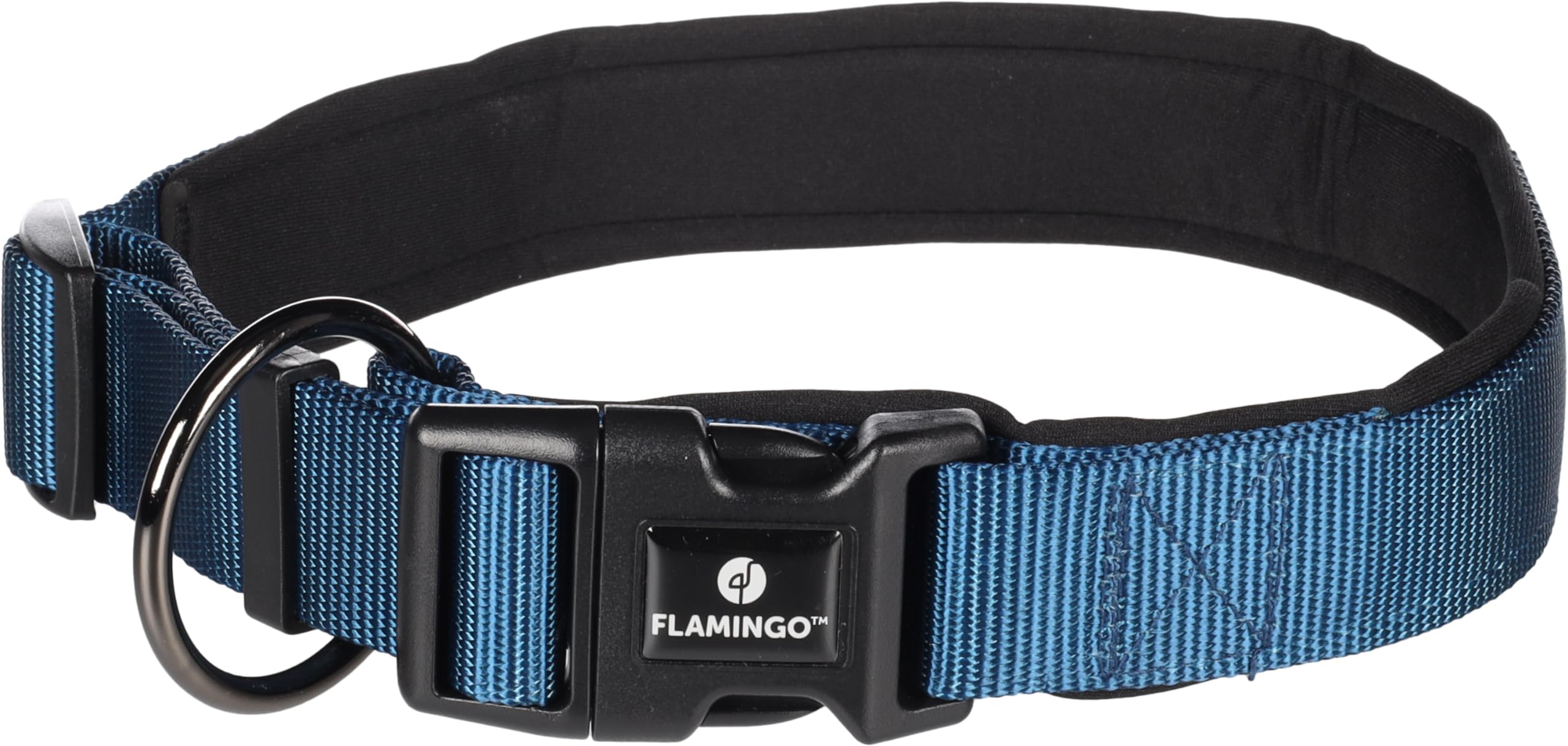 Flamingo Dog Collar Abbi Dark blue XXL 60-65cm 32mm