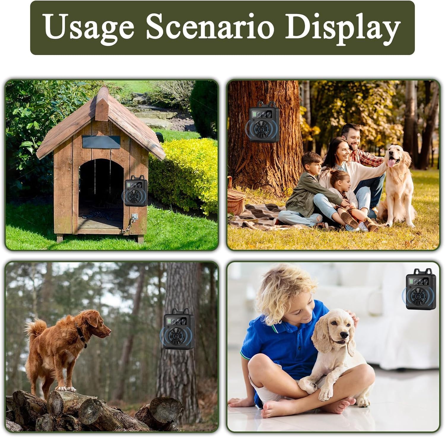 Anti aboiement Chien Ultrason Puissant – Dispositif Intelligent détecteur de Sons pour corriger Les aboiements à la Maison ou en extérieur