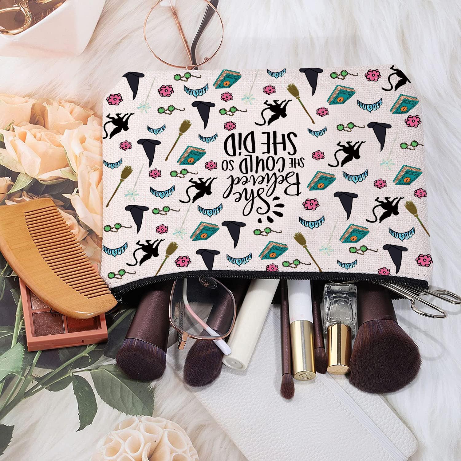 MEIKIUP Witch Musical Inspired Gift Makeup Bag for Witch Musical Loves Musical Fans Gift (Wic Musical Bag) - Image 3