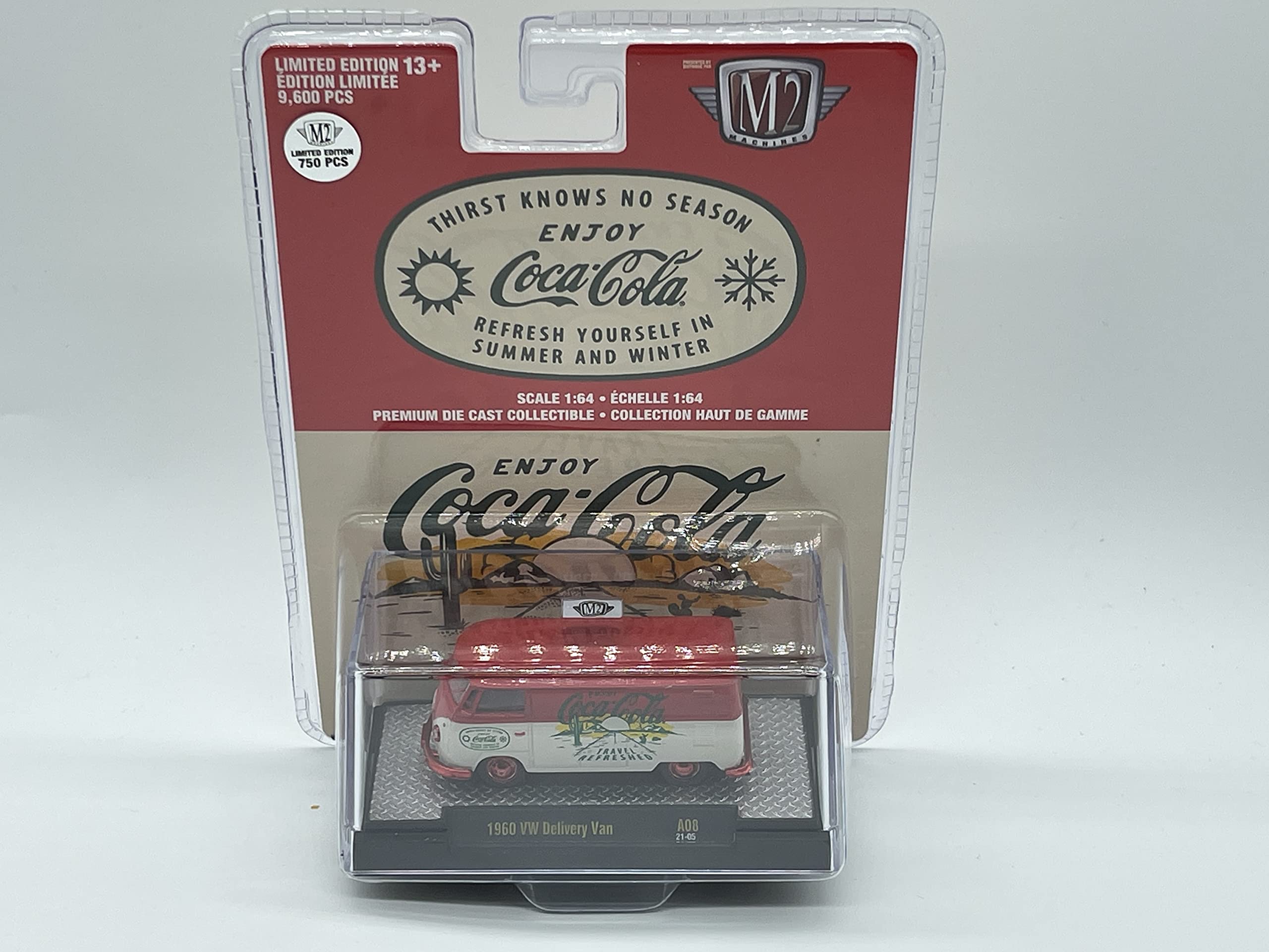Miniature M2 Machines 1/64 VW Double Cab 1960 Coca-Cola - Édition Limitée CHASE, Neuve
