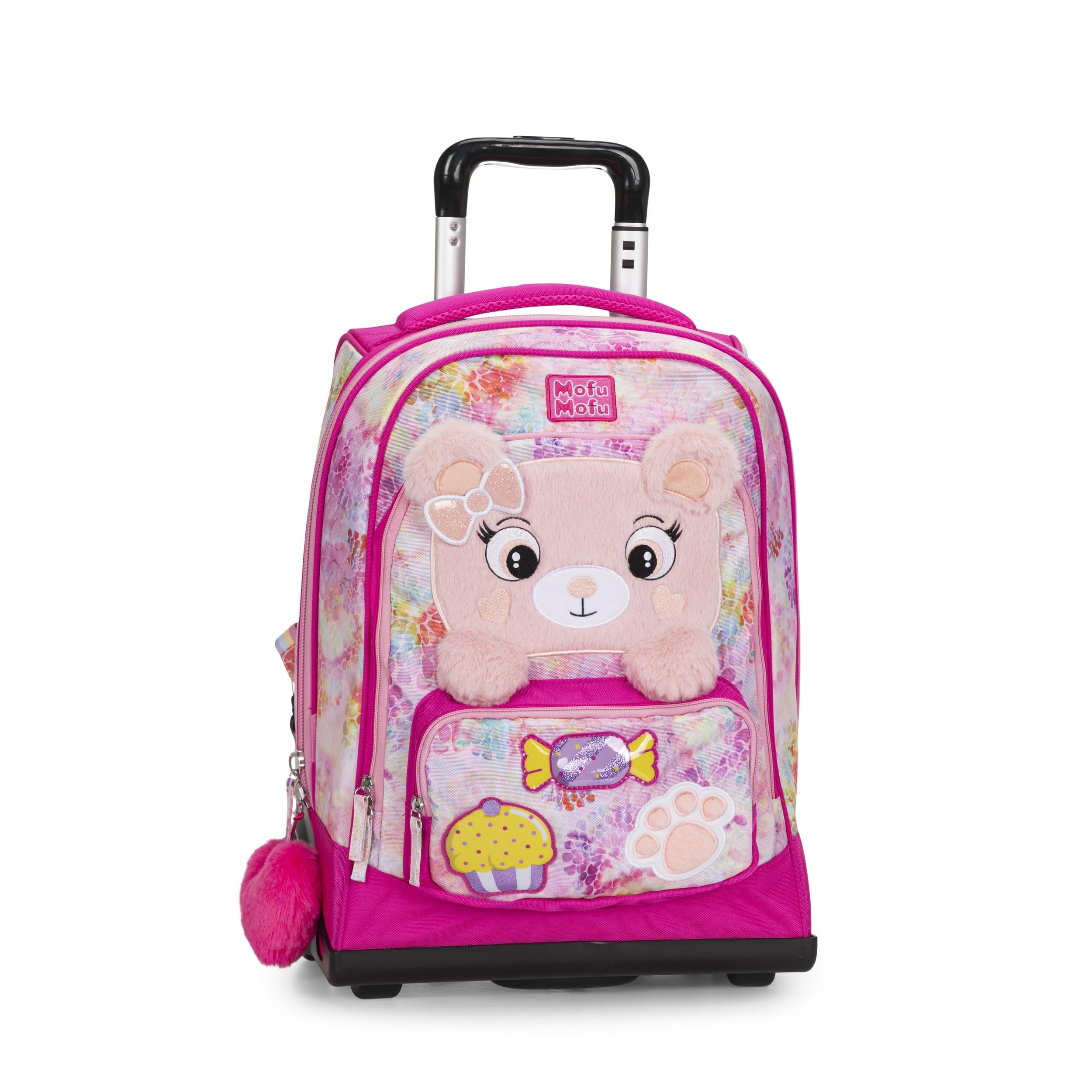 Franco Cosimo Panini MOFU MOFU - Schulrucksack Trolley Offiziell Mofu Mofu mit verstellbarem Griff, gepolsterten und verstellbaren Schultergurten, Hauptfach und Fronttasche mit Reißverschluss, Bär, M