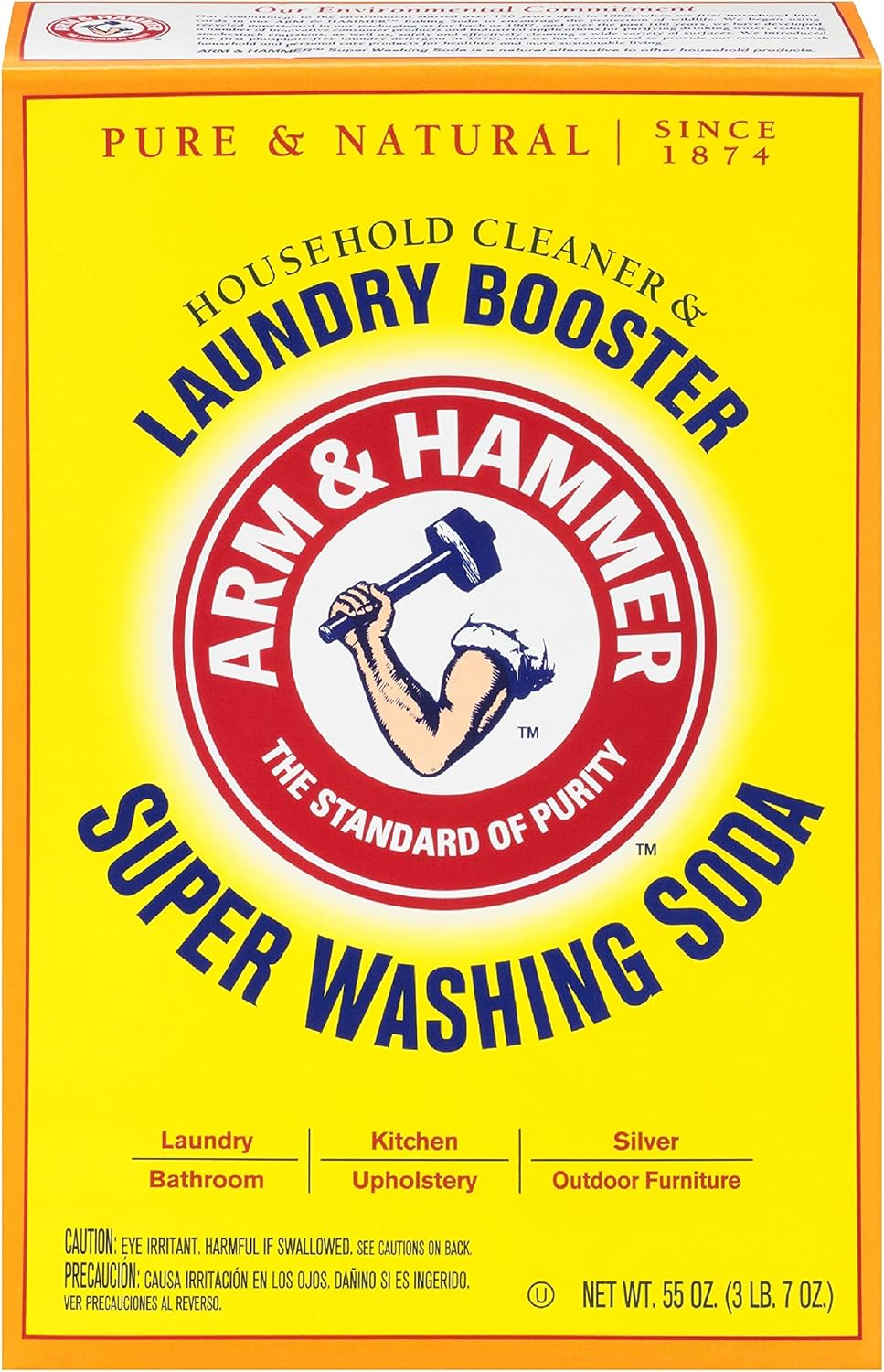 Arm & Hammer Super Washing Soda, 55 oz, Unscented, Liquid (Pack of 2)