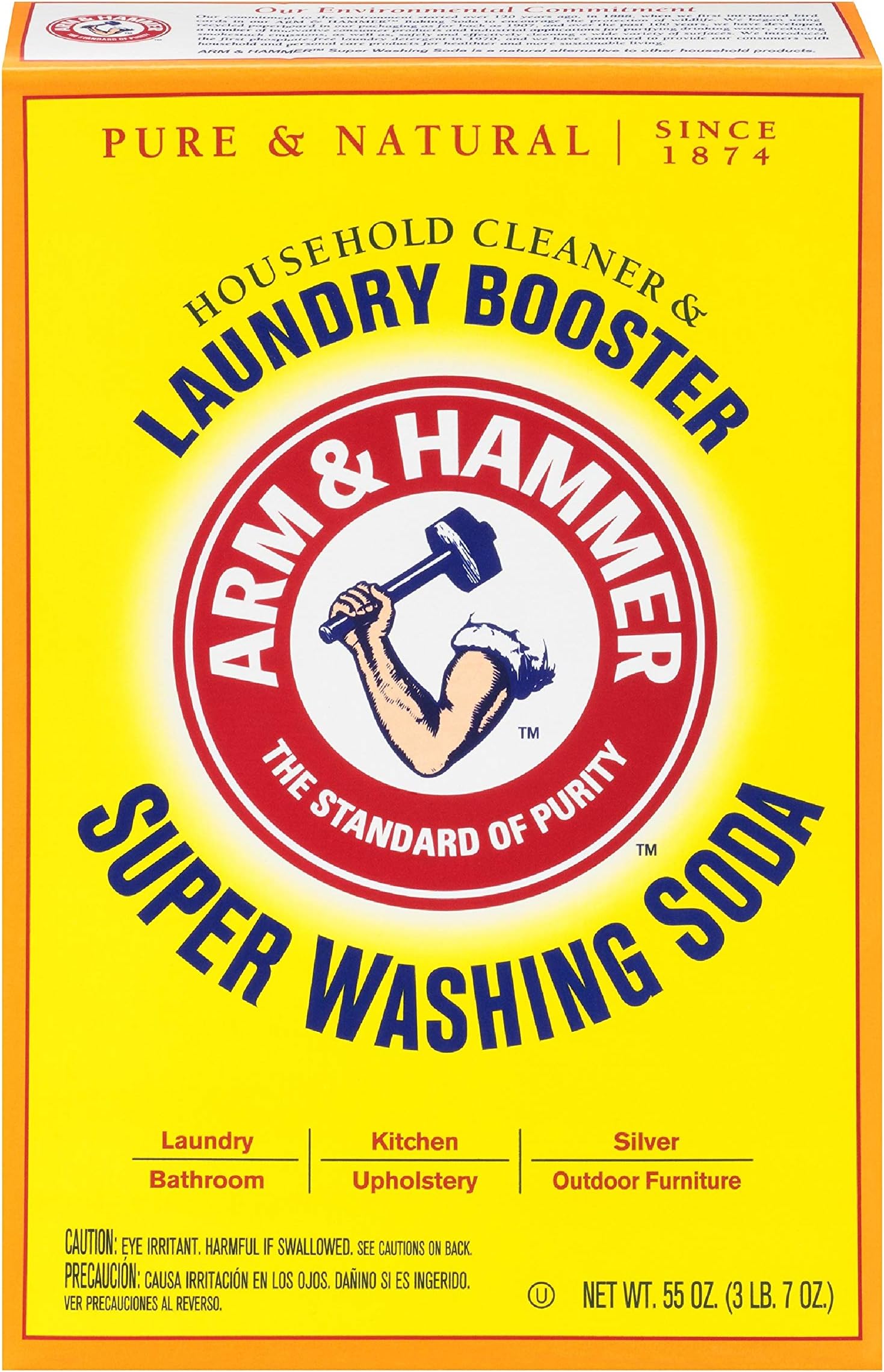 Arm & Hammer Super Washing Soda, 55 oz, Unscented, Liquid (Pack of 2)