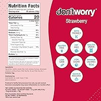 Vista 2 de Don't Worry Galletas de merengue bajas en calorías - Paquete de 4 - Fresa y vainilla, solo 1 caloría por unidad Dulces bajos en azúcar, sin