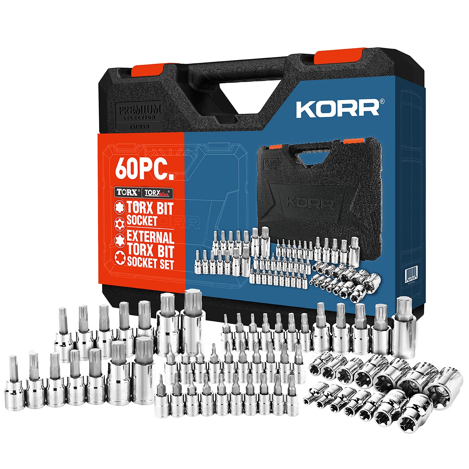 KORR Tools - Juego de llaves Torx (60 piezas)