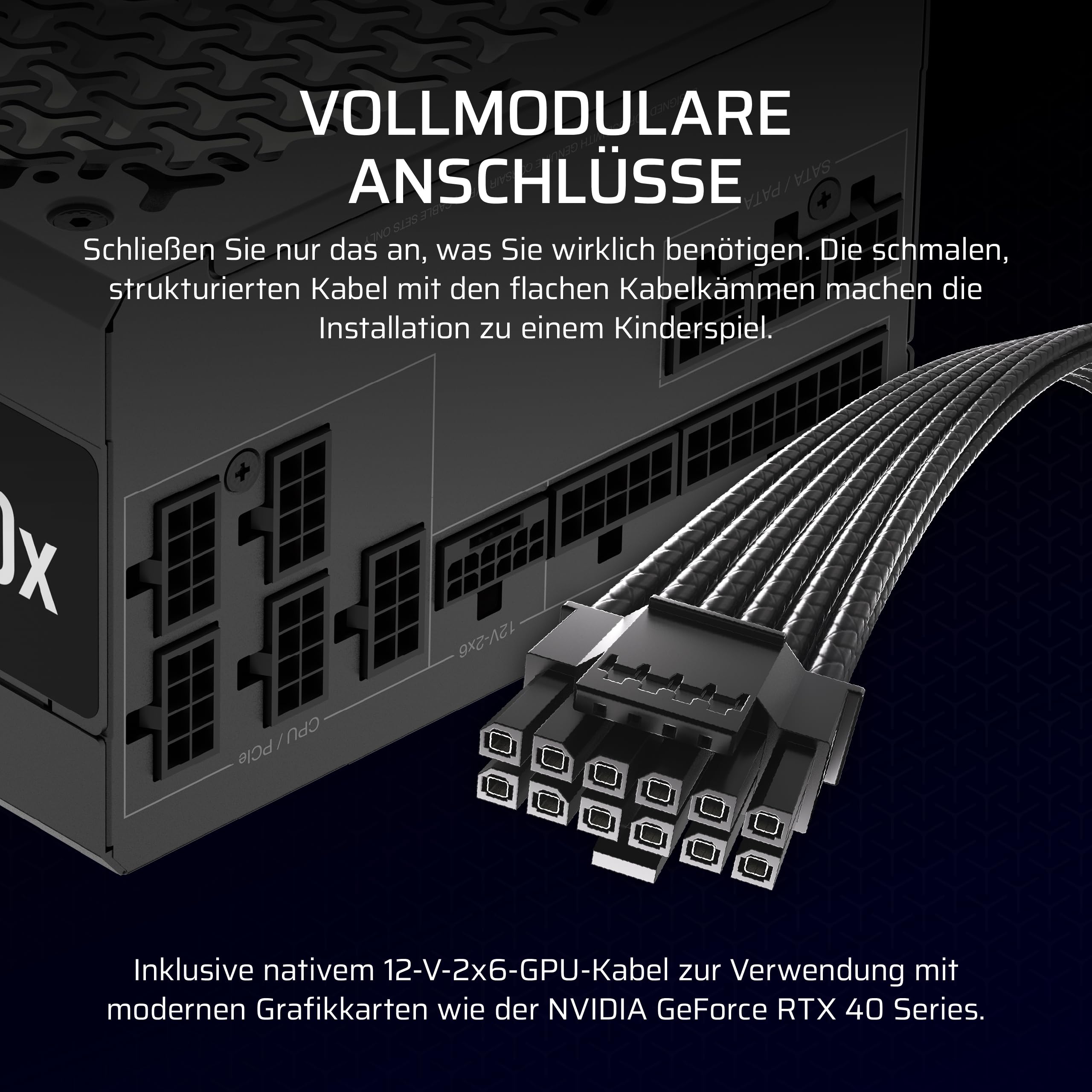 CORSAIR RM850x Geräuscharmes Vollständig Modulares ATX-Netzteil – Schwarz