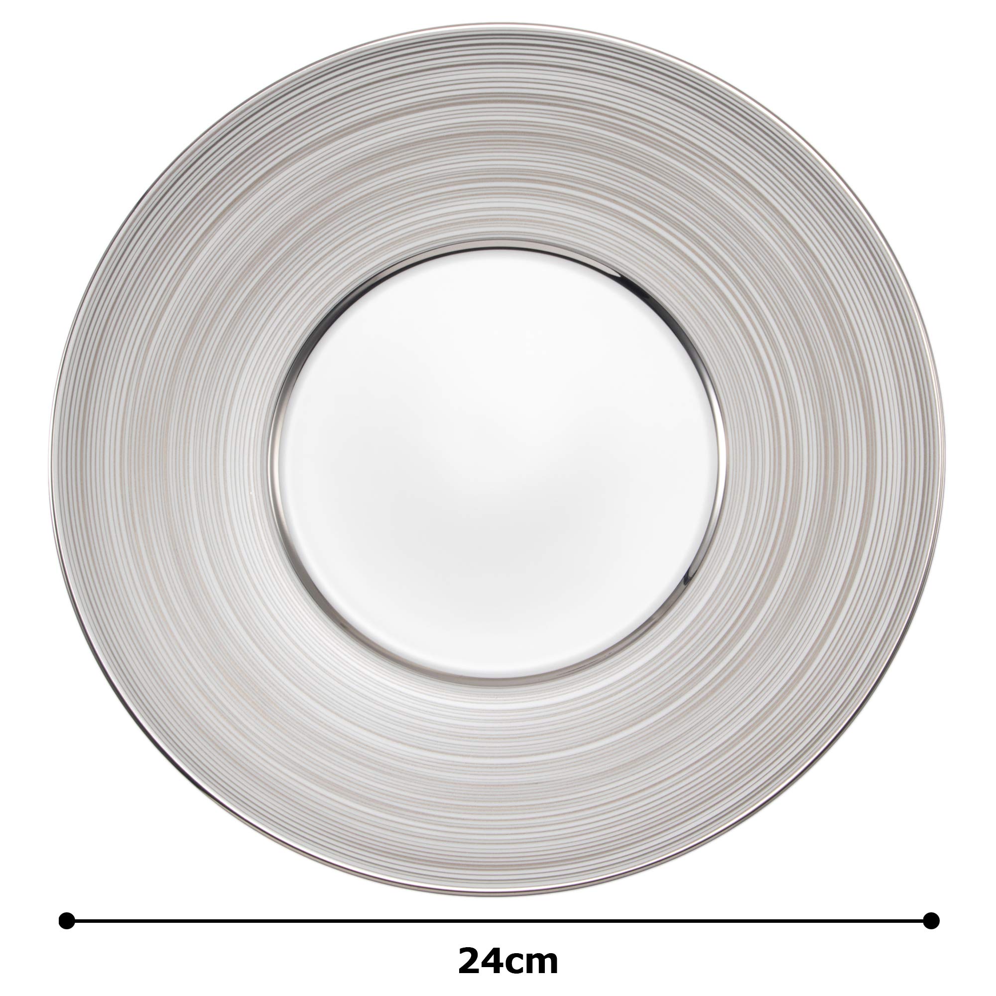 新品NARUMI(ナルミ) プレート皿プラチナ プラチナ24cmスープ5枚セット