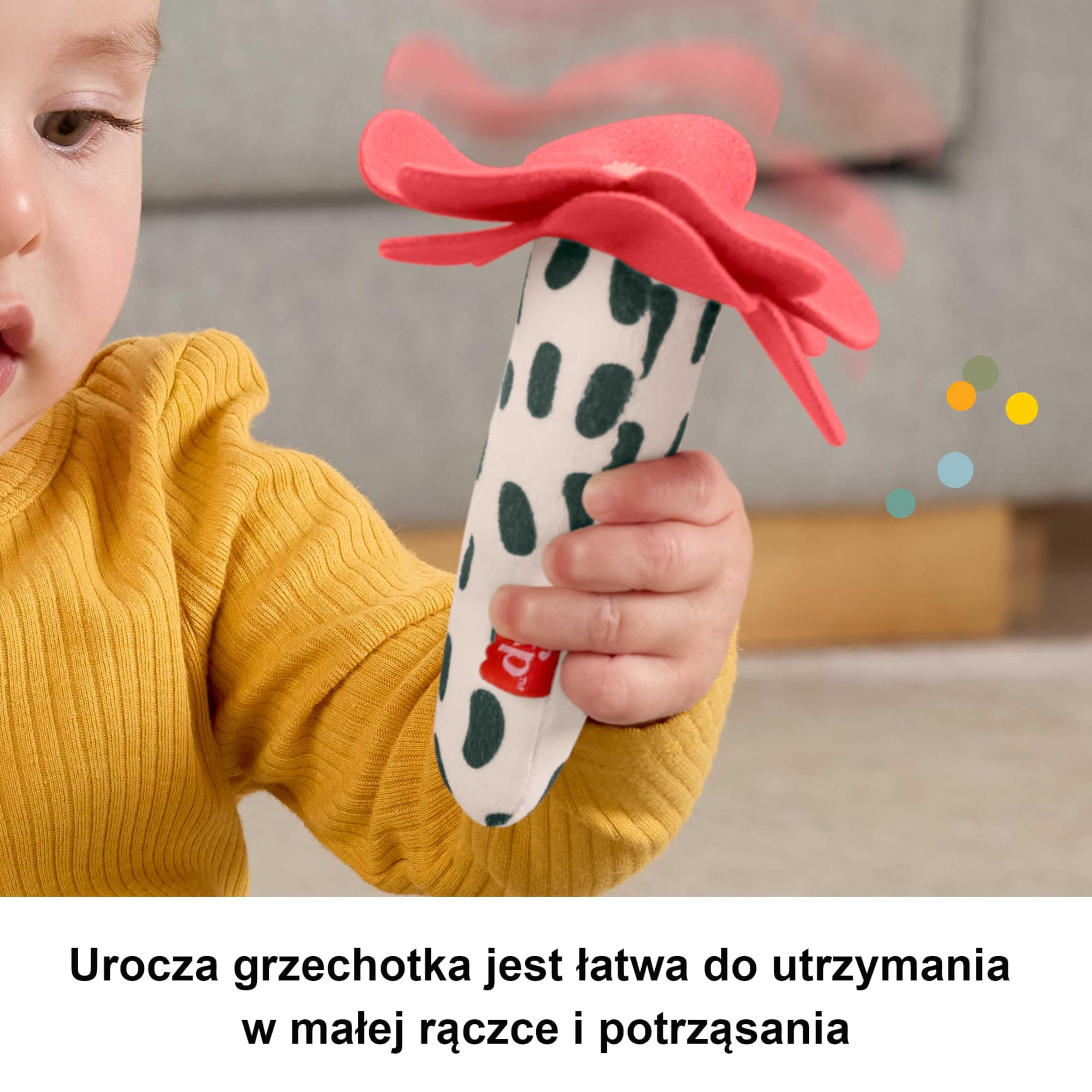 Fisher-Price Planet Friends Pracowita pszczółka i kwiatek grzechotka 2 miękkie zabawki sensoryczne dla niemowląt od 3 miesiąca życia, HYR56