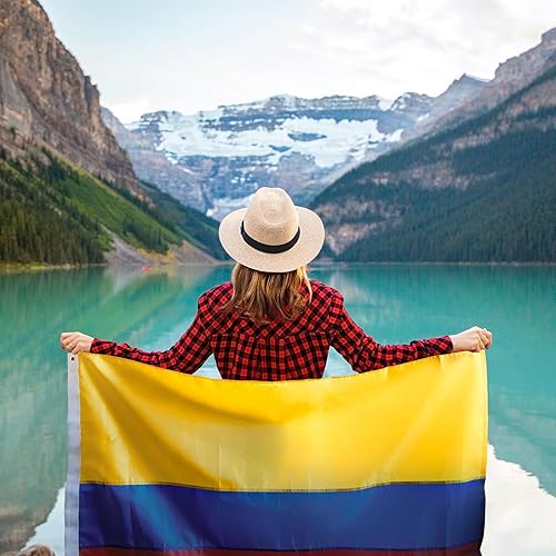 Miniatura 5 de Anley EverStrong Series - Bandera de Colombia de 3 x 5 pies resistente, rayas bordadas y cosidas, 4 filas de costuras de cerradura, banderas