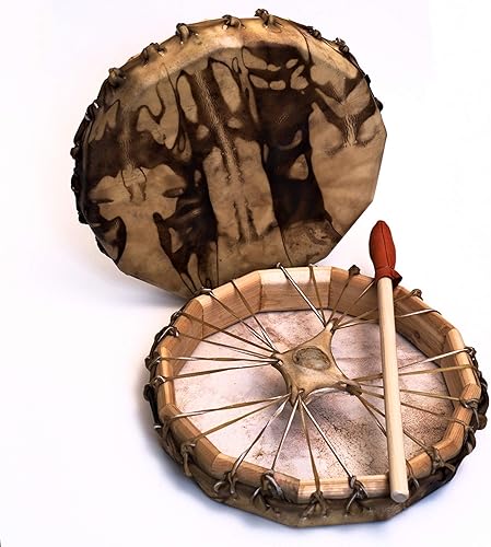 Tambor de marco estilo nativo americano 13"