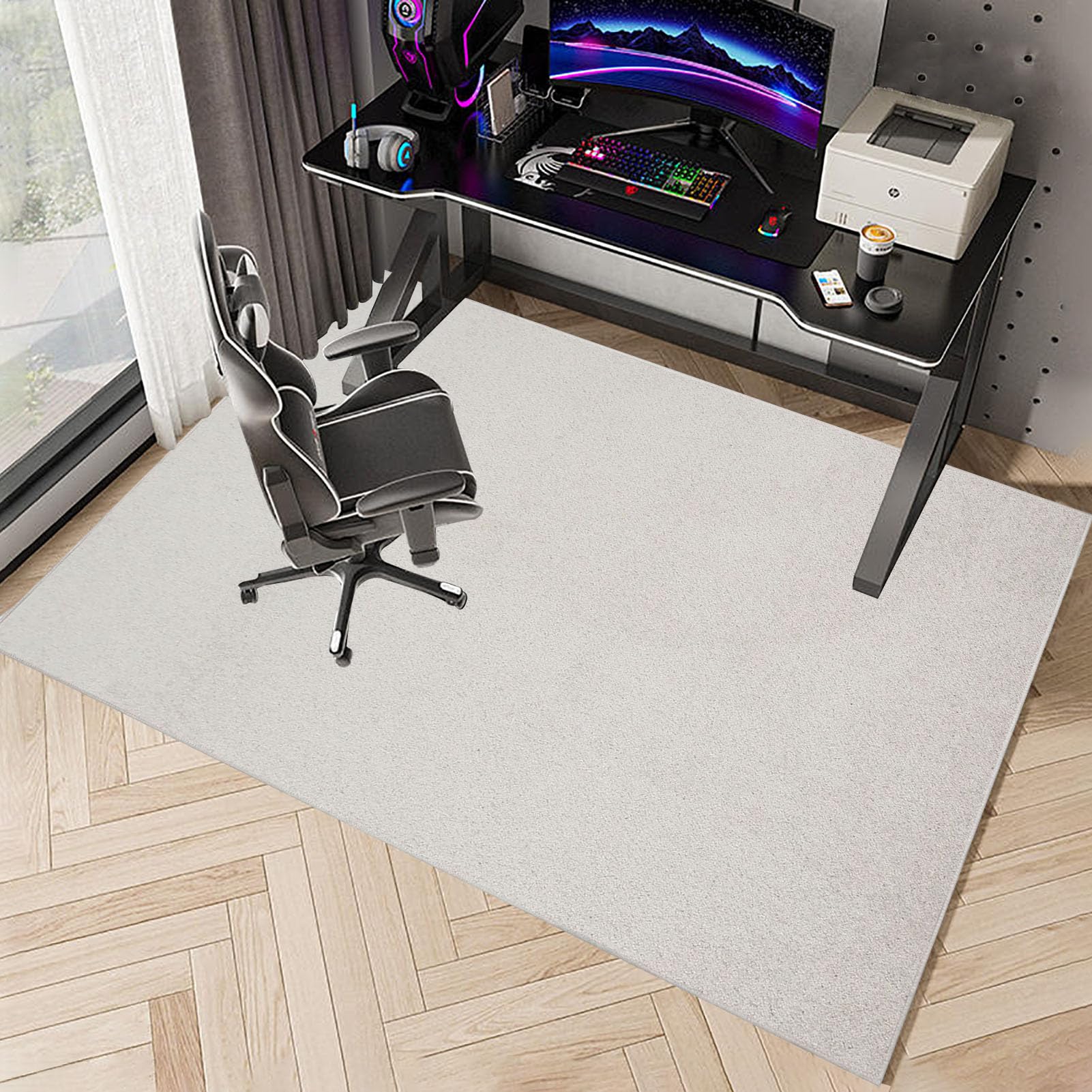 Alfombra Silla de Oficina, Alfombrilla Protectora Suelo Antideslizante 200 x 270 cm Alfombra Gaming Suelo Alfombra Silla Escritorio para Suelos Duros Protector Suelo Silla Ruedas, para Oficina Hogar