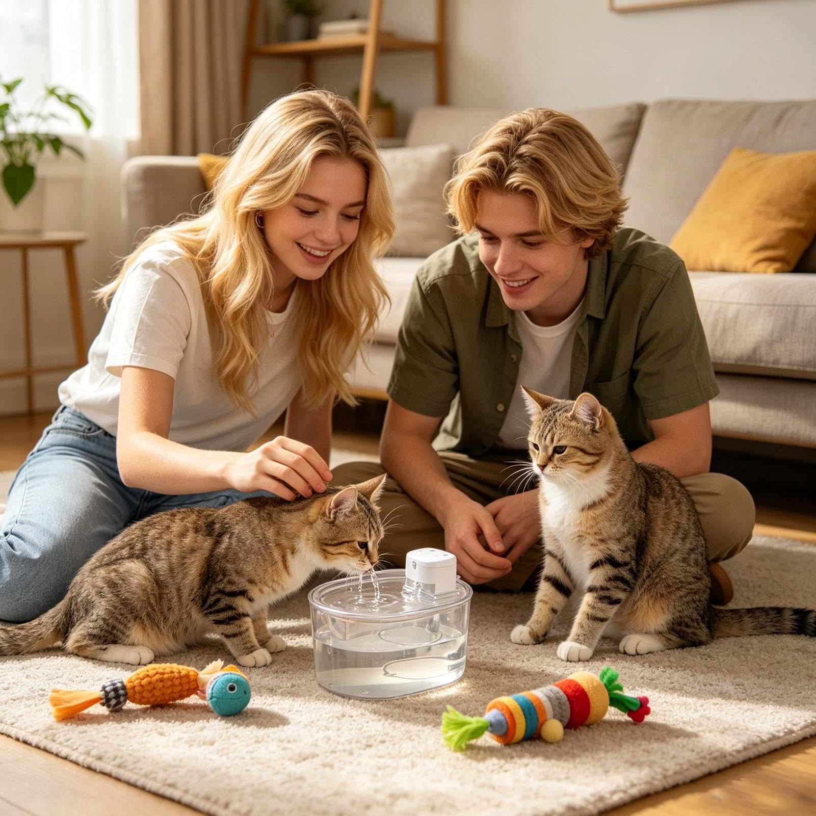 Fuente De Agua para Mascotas Dispensador Silencioso Recargable con Sensor | Fuente De Agua Para Gatos Beber Sobremesa Escritorio Cachorro Gatito Perro Animal Mascota En Interiores