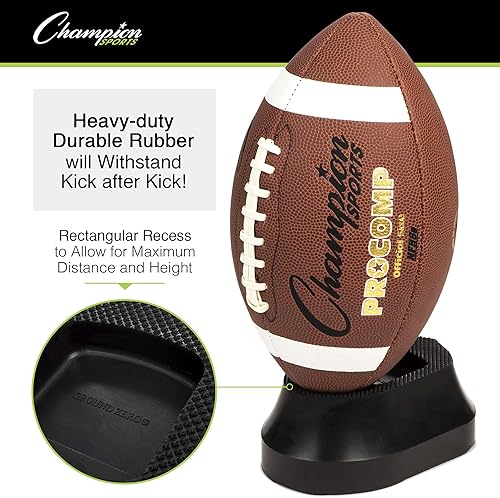 Miniatura 39 de Champion Sports Premium Football Kicking Tee for Kickoff Practice - Ball Holder Tees for Footballs - Kicking Block and Accessories for Adults, Kids