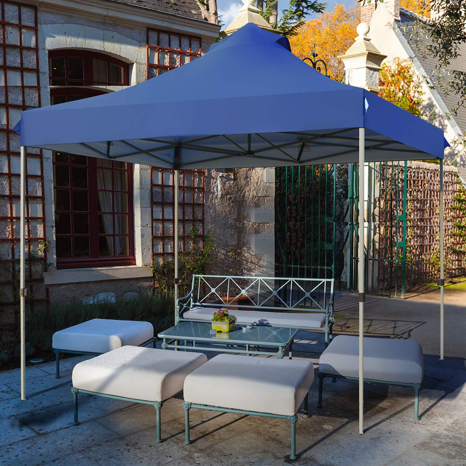 Gazebo Da Giardino GYMAX 3x3 M - Impermeabile, Doppio Strato, Verde, Facile Da Montare