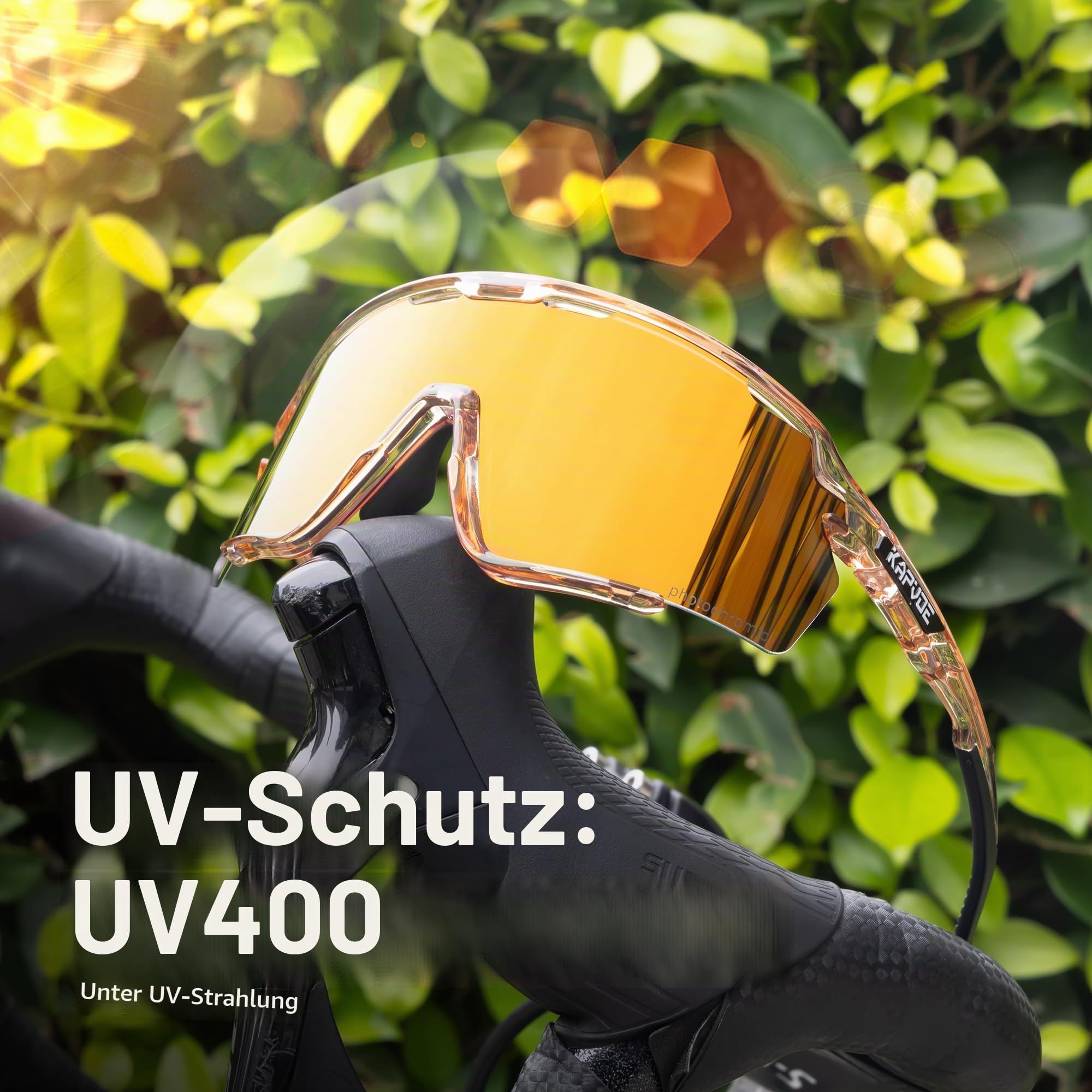 KAPVOE Fahrradbrille Herren Damen Radfahren Sportsonnenbrille Sportbrille Uv400 Schutz Sport MTB Radbrille Radsport K170