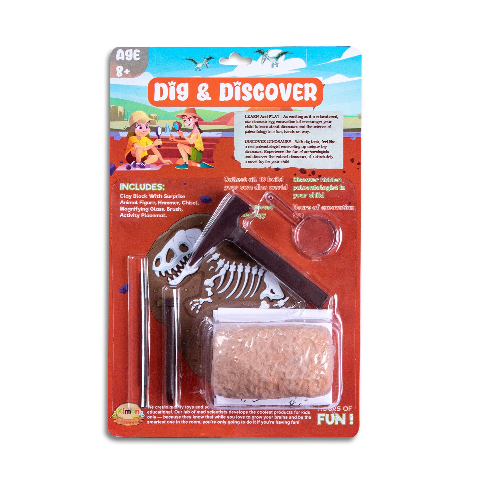 Dig & Discover Dinosaur Excavation Kit - 10 Surprise Dinos to Dig & Discover | Educational Science Activities for Kids | STEM Toy Gift for Boys and Girls (B0CNZTV7SB) Amazon Price History, Amazon Price Tracker