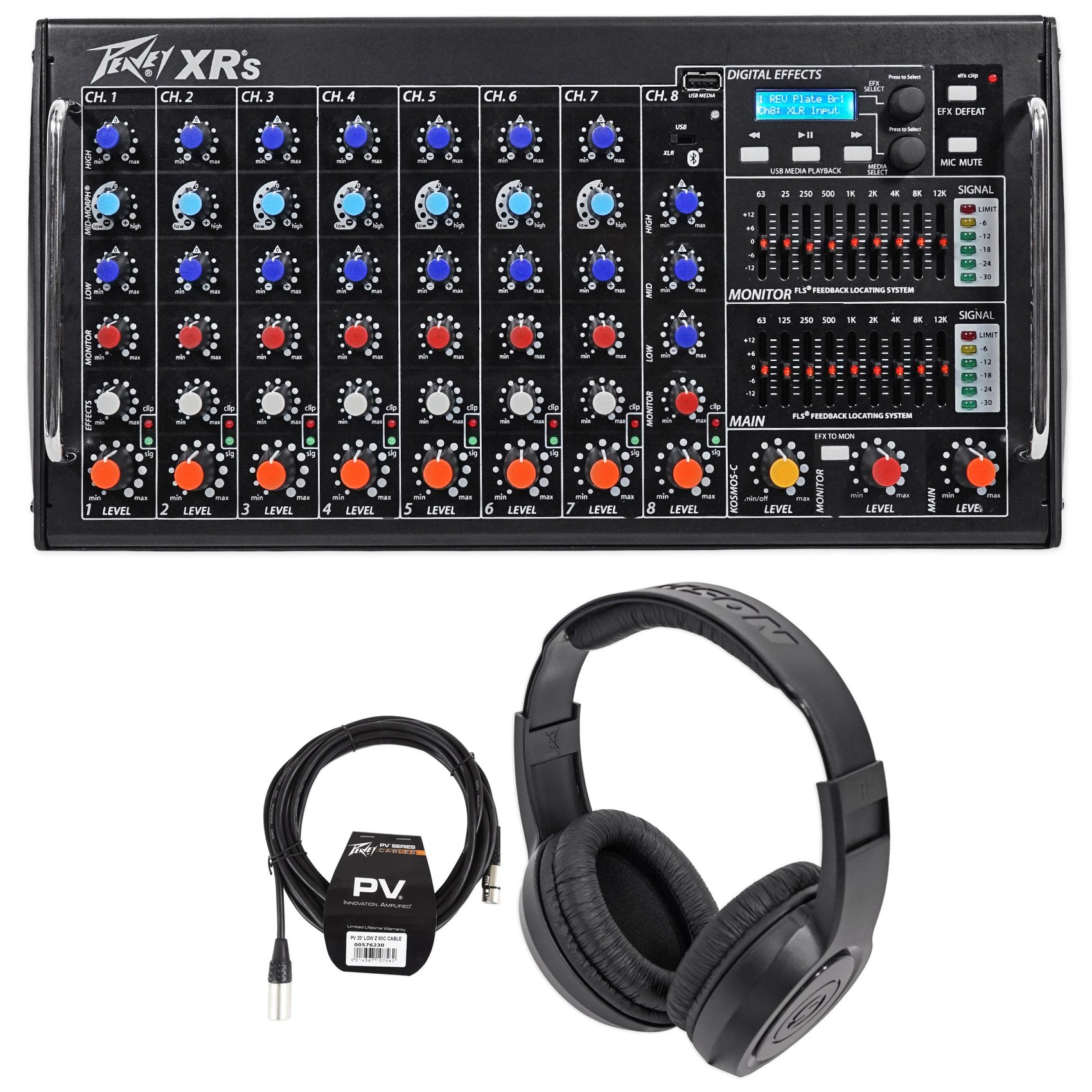 Amazon.com: Peavey XR S 1000W Rack Mountable Active 8-Ch Mixer+XLR