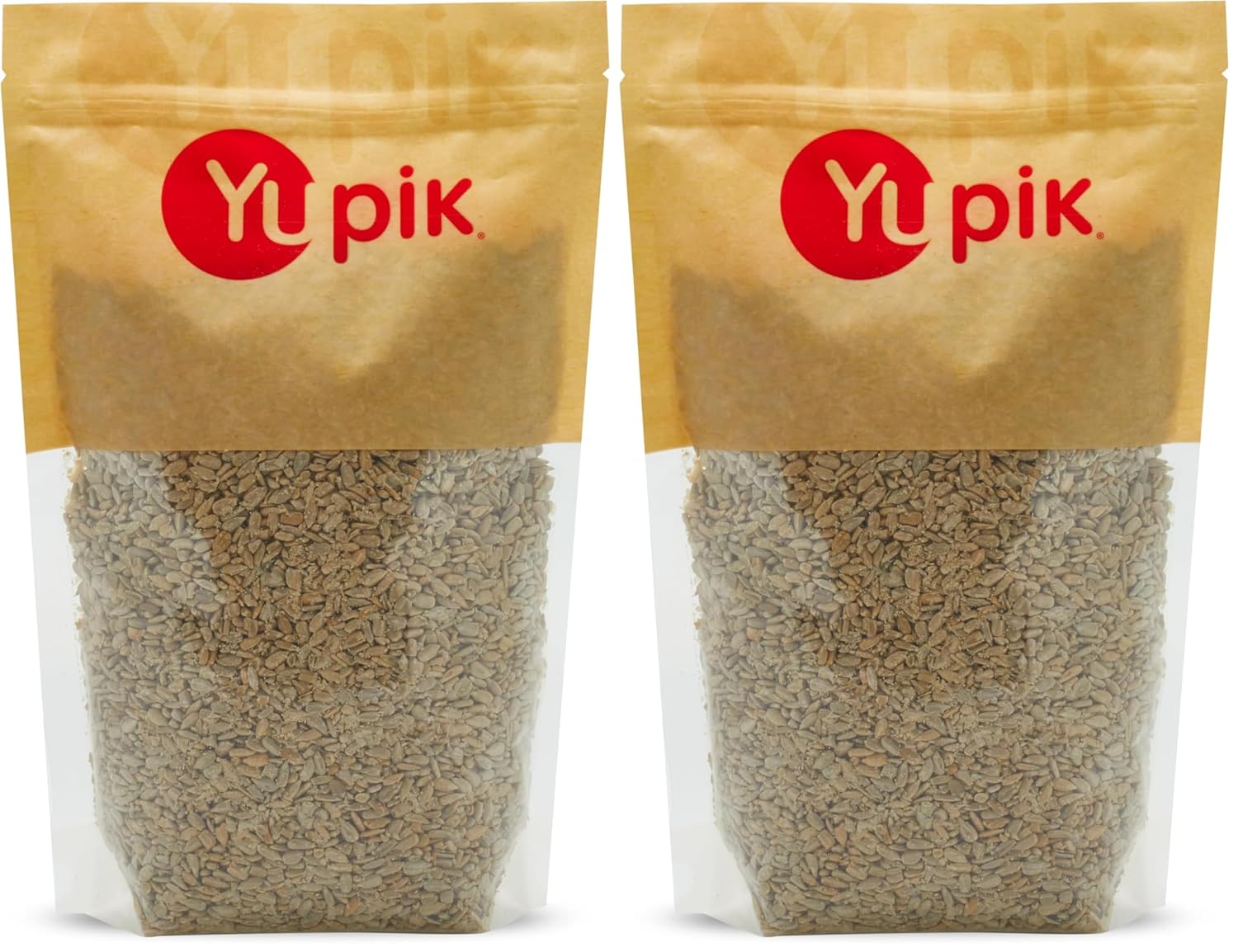 Yupik Roasted Sunflower Seeds (No Shell), 2.2 lb, Unsalted Kernels, Hulled Seeds, Healthy Snack, Source of Fiber, Versatile Ingredient (Pack of 2)