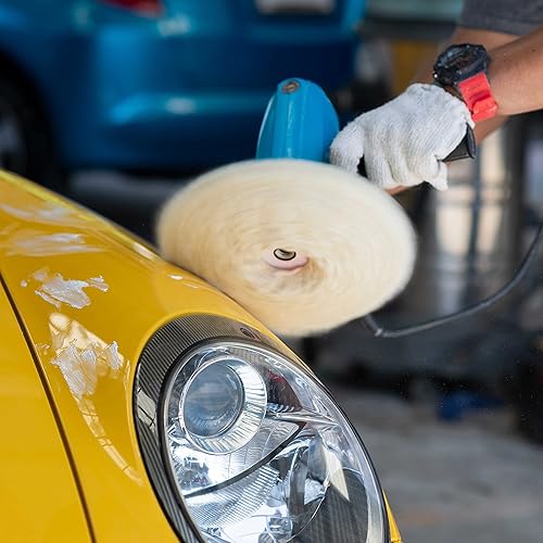 Miniatura 5 de Almohadilla para pulir de gancho y lazo para cortar y pulir compuestos 100 lana de 8 pulgadas