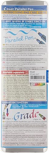 Miniatura 10 de Pilot Juego de bolígrafos de caligrafía prémium de 14682 pulgadas, punta de 0.177in, barril blanco con detalles de verde azulado