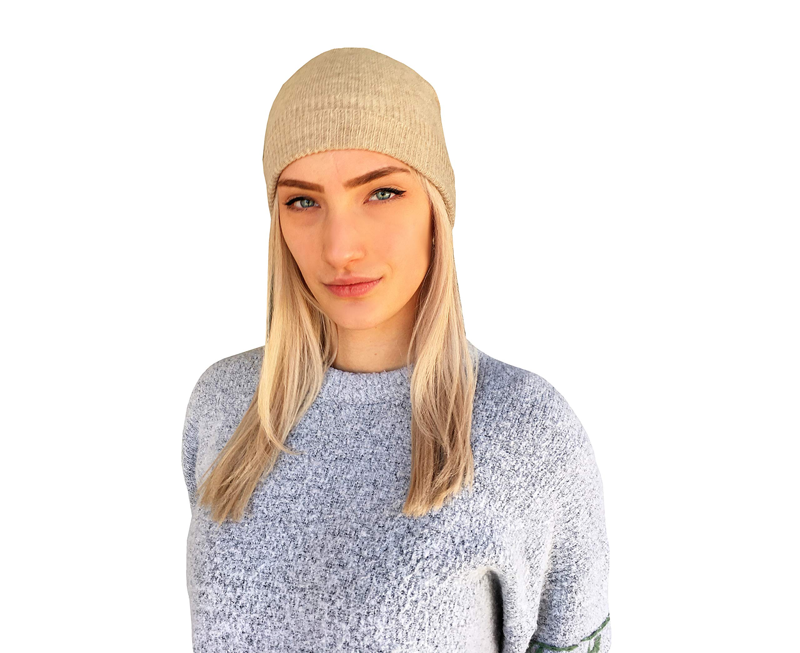 Berretto Donna Invernale Cashmere 100% Beige