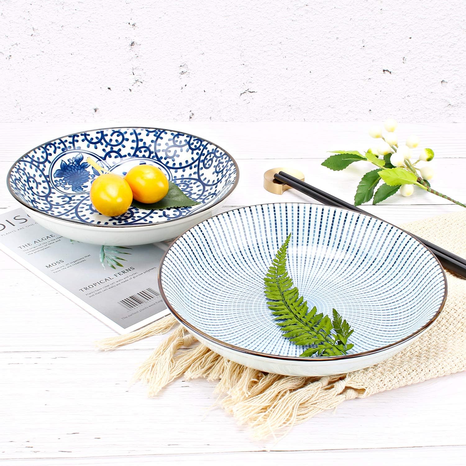 Big Sale YALONG 7 inch Ceramic Shallow Bowls Porcelain Asian Plate Set Assorted Motifs Floral Blue Plates Serving Dinner Bread Butter Dinner Appetizer Salad Dessert Snack Microwave & Dishwasher Safe Exclusive Discount 90% Price YALONG 7 inch Ceramic Shallow Bowls Porcelain Asian Plate Set Assorted Motifs Floral Blue Plates Serving Dinner Bread Butter Dinner Appetizer Salad Dessert Snack Microwave & Dishwasher Safe